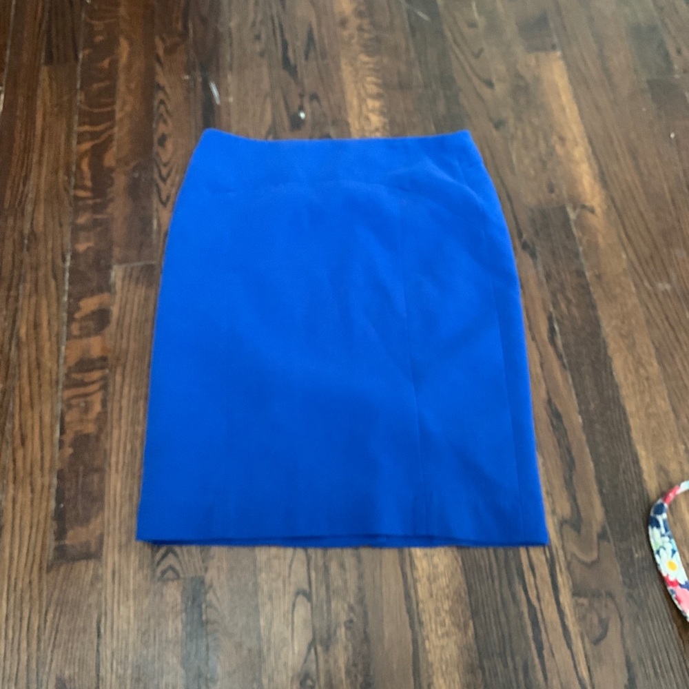 Blue pencil skirt